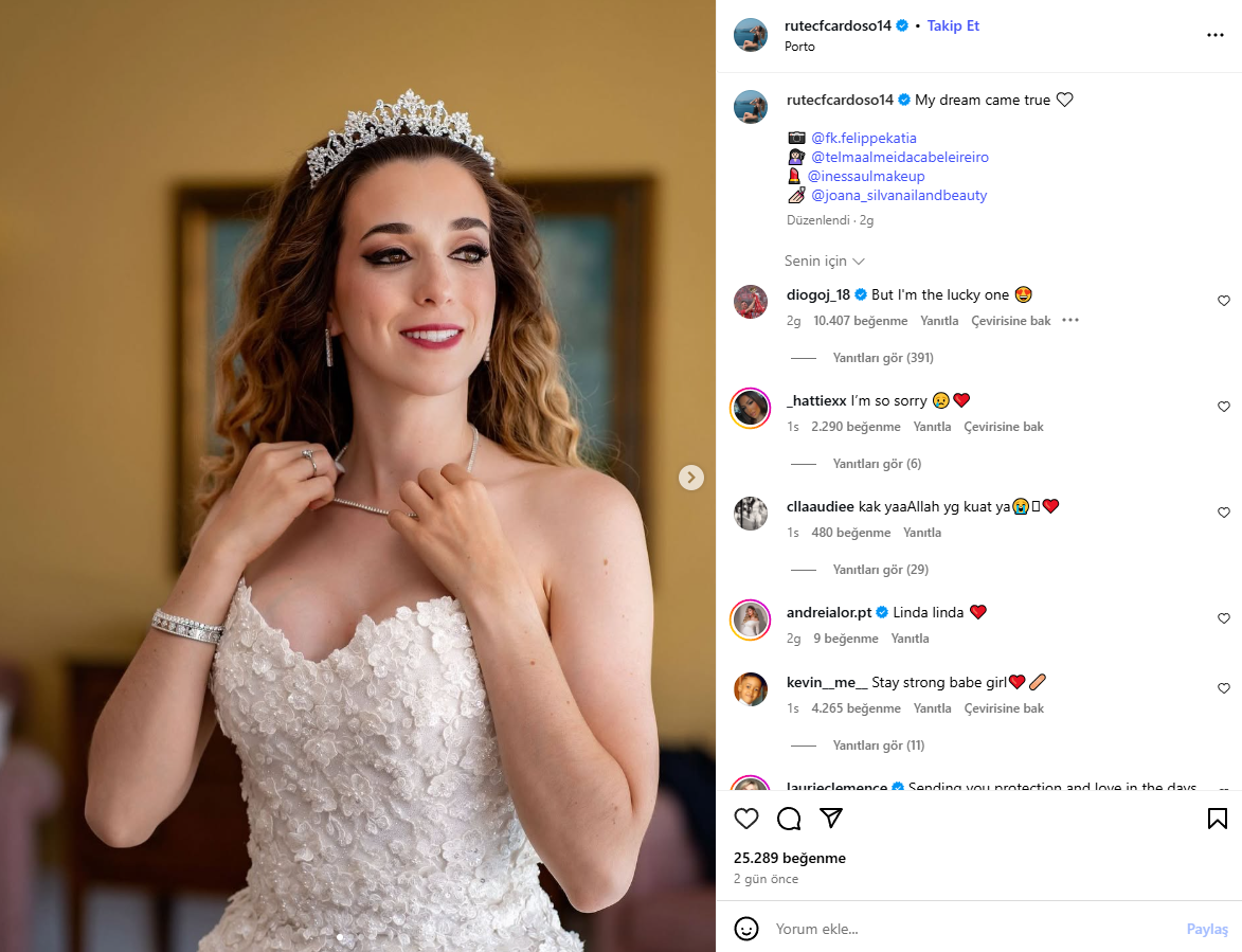 “Ama şanslı olan benim”: Liverpool yıldızının eşi Cardoso’ya Instagram’da bıraktığı son mesajı