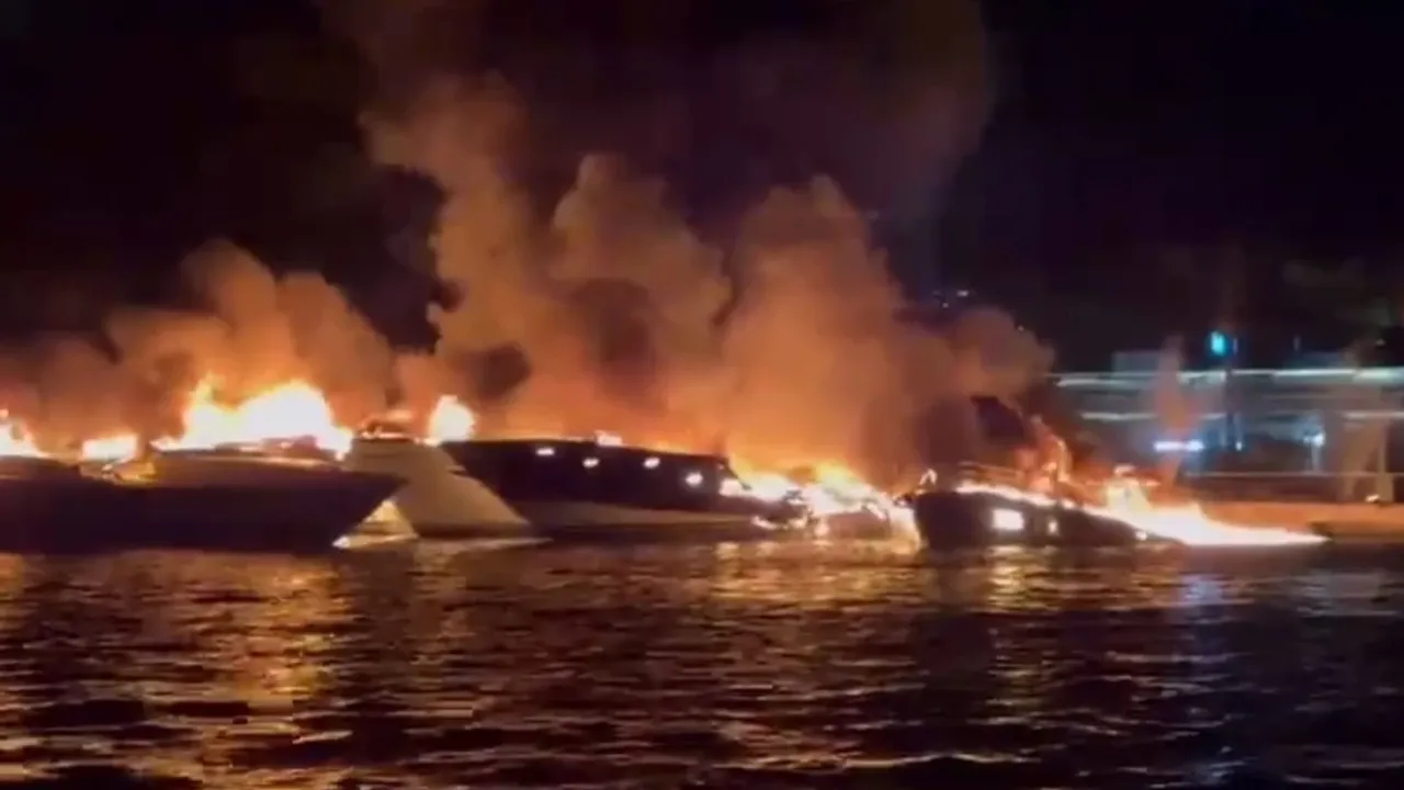 Milyarlık lüks yat küle döndü: Aziz Yıldırım'ın yatı son anda kurtuldu!