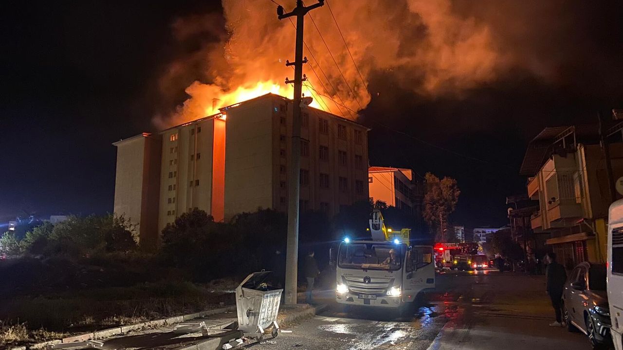 Aydın'da lise yurdunda yangın: Öğrenciler tahliye edildi