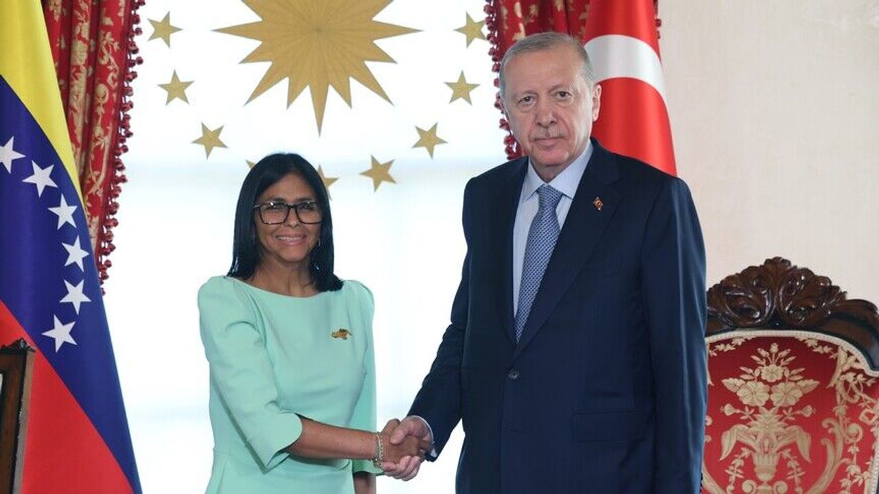 Erdoğan ile Rodriguez el sıkıştı: Ortak komisyon Caracas'ta 