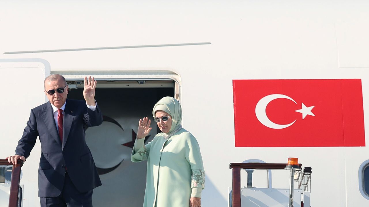 Erdoğan SİÖ Zirvesi için Kırgızistan’a hareket etti
