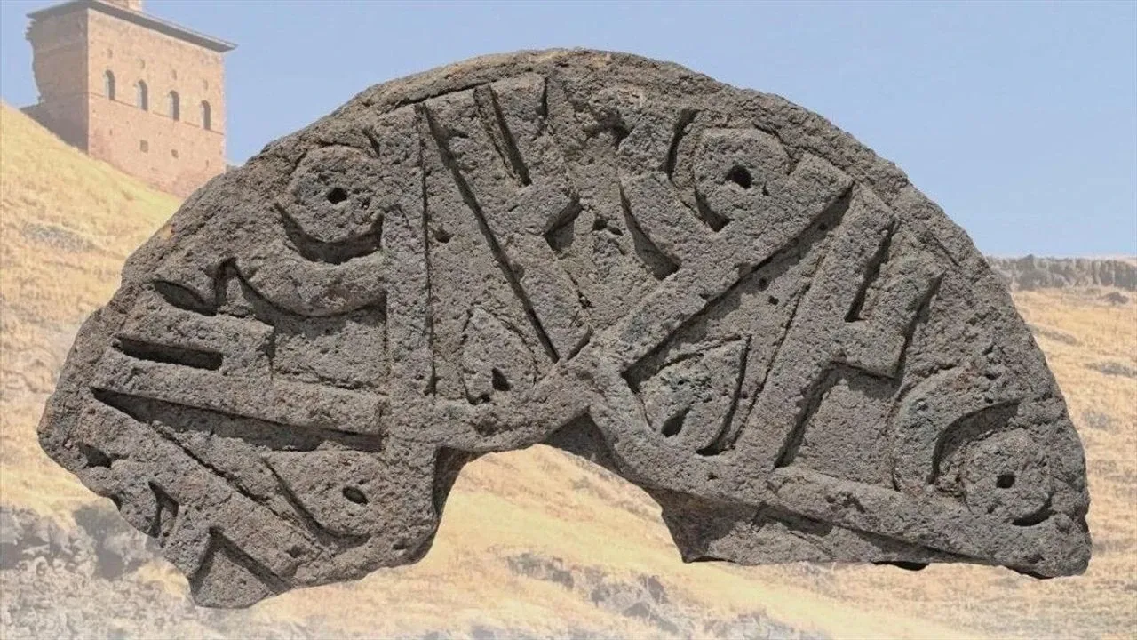Ani’de Hz. Muhammed’in adının yer aldığı taş eser bulundu
