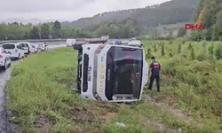 Zonguldak'ta yolcu midibüsü devrildi: Çok sayıda yaralı var