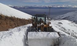 Hakkari'de ekipler kardan kapanan üs bölgelerinin yolunu açmaya çalışıyor