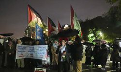 Mısır'ın İstanbul Başkonsolosluğu önünde Gazze'ye destek eylemi