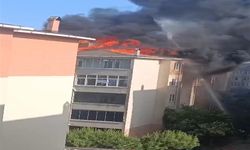 Silivri'de 5 katlı binada yangın