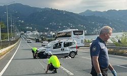 Rize'de takla atan hafif ticari araçtaki 2 kişi öldü, 3 kişi yaralandı