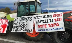 Yunanistan'da çiftçiler Volos Limanı'nı ulaşıma kapattı