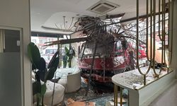 Kamyon diş polikliniğine daldı, şoför olay yerinden kaçtı