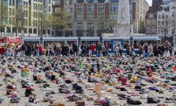 Amsterdam'da, İsrail saldırılarında ölen Filistinli çocuklar ve gazeteciler anıldı!