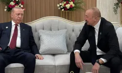 Erdoğan ve Aliyev Türkistan'da bir araya geldi