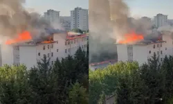 Beylikdüzü’nde ortaokulun çatısında yangın çıktı