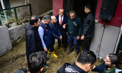 Bakanlar sel felaketinin yaşandığı Ayazağa'da