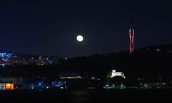 İstanbul'da dolunay görüntülendi