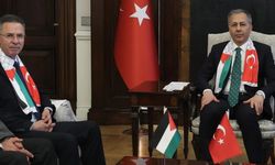 İçişleri Bakanı Yerlikaya, Filistin Büyükelçisi Mustafa ile görüştü