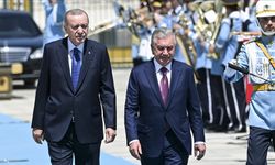 Cumhurbaşkanı Erdoğan, Özbekistan Cumhurbaşkanı Mirziyoyev'i karşıladı