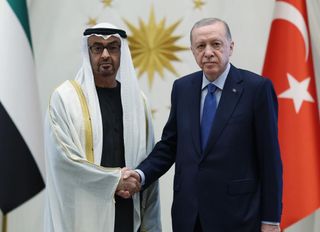 Erdoğan, BAE Devlet Başkanı Al Nahyan ile görüştü