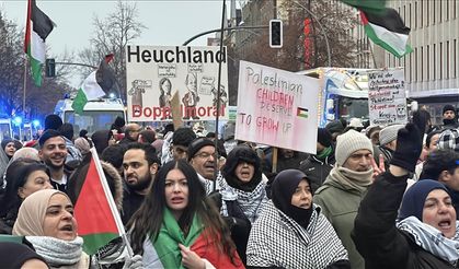 Berlin’de İsrail protestosu