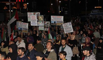 Antalya'da İsrail'in Gazze'ye yönelik saldırıları protesto edildi