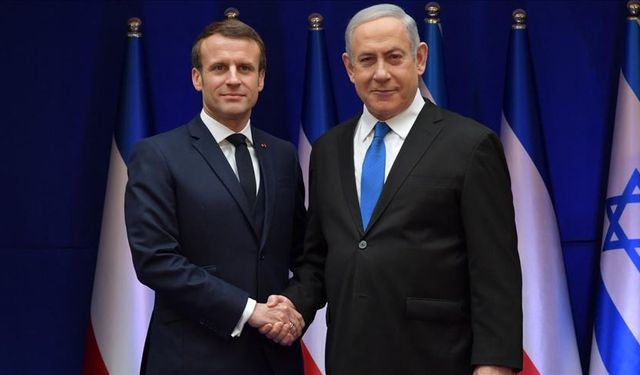 Netanyahu İsrail'e silah ambargosu çağrısı yapan Macron ile görüştü