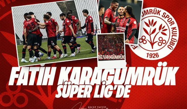Cumhurbaşkanı Erdoğan'dan Süper Lig'e yükselen Fatih Karagümrük için tebrik mesajı