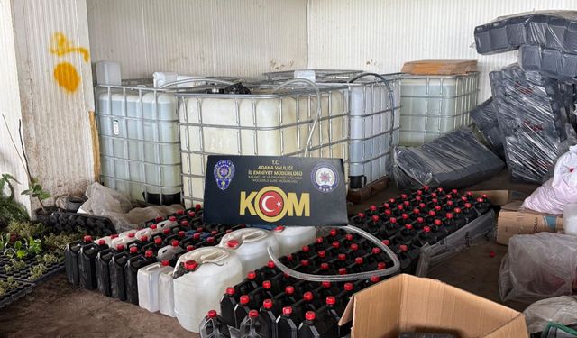 Adana'da 10 bin 120 litre kaçak etil alkol ele geçirildi