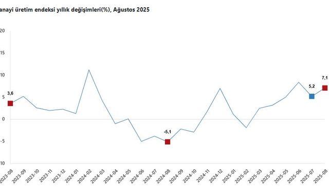 TÜİK: Sanayi üretimi ağustosta arttı