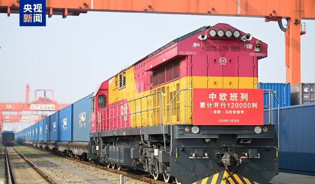 Çin–Avrupa yük treni sefer sayısı 120 bini aştı