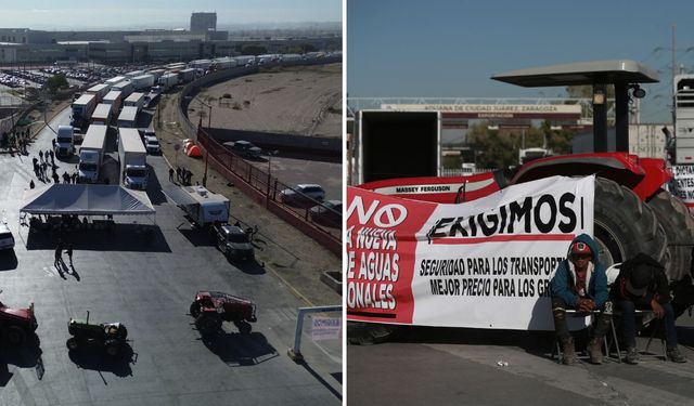 Meksika'da çiftçiler uluslararası yük köprülerini kapattı