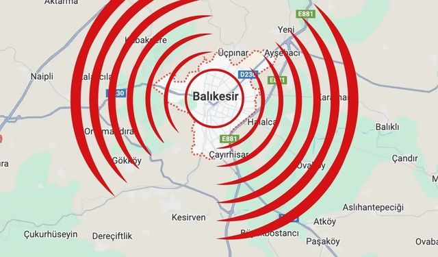 Balıkesir'de deprem meydana geldi