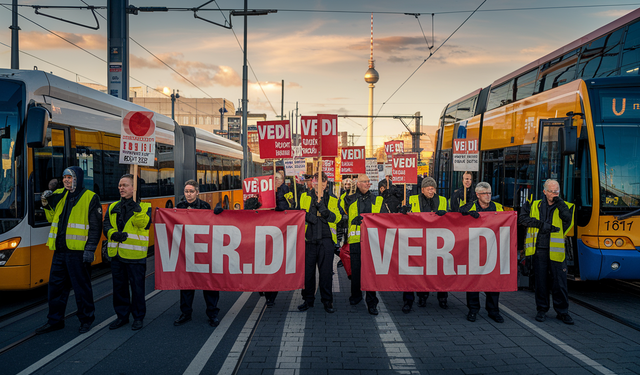 Almanya'da toplu taşıma çalışanları greve gidiyor