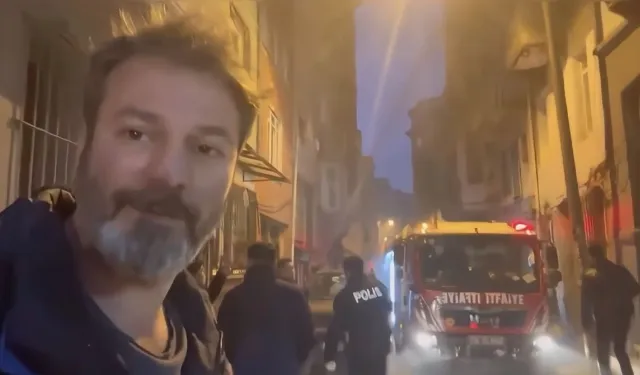 Beyoğlu’nda metruk bina alev alev yandı