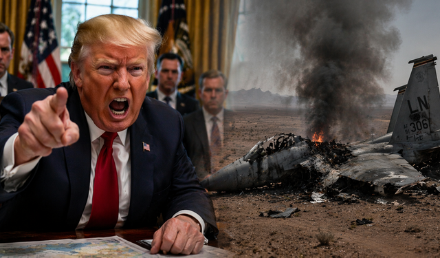ABD'nin F15'i düştü, Trump öfke nöbeti geçirdi!