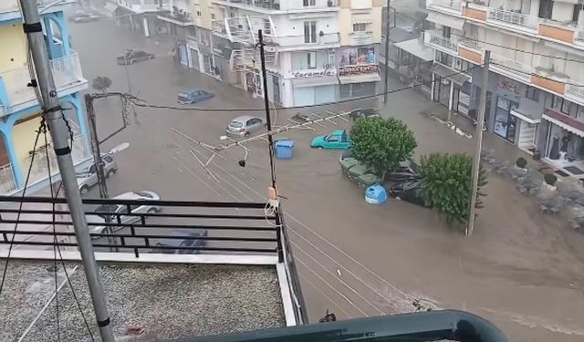 Yunanistan’ın Nigrita kentinde sel felaketi