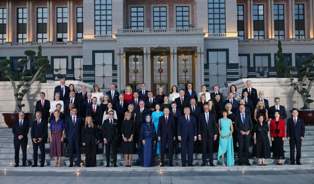 Erdoğan'dan NATO liderlerine Külliye'de resepsiyon