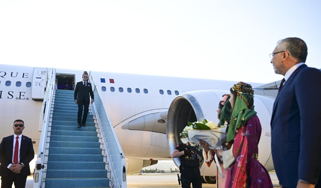 Fransa Cumhurbaşkanı Macron, Ankara'ya geldi