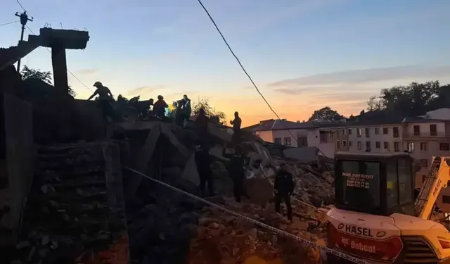 Zonguldak'ta çöken binada 1 kişi kurtarıldı, 1 kişi öldü