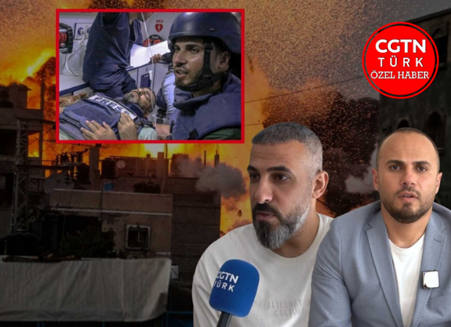 TRT Ekibi Gazze’de İsrail’in top saldırısına uğradı: Saldırı anını CGTN Türk'e anlattılar