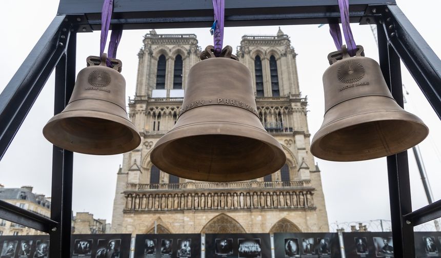 Notre Dame Katedrali'nde 5 yıl aradan sonra çanlar ilk kez çaldı