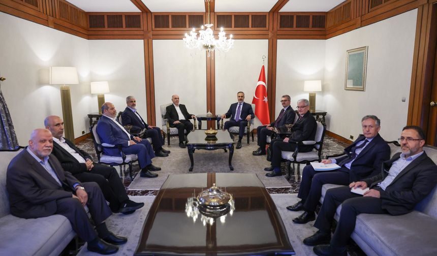 Dışişleri Bakanı Fidan HAMAS heyetiyle görüştü