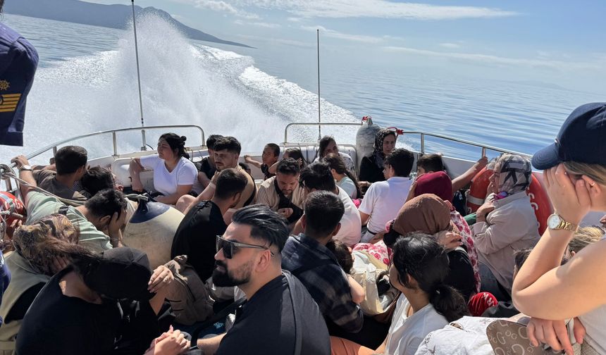 Bodrum açıklarında 95 düzensiz göçmen yakalandı