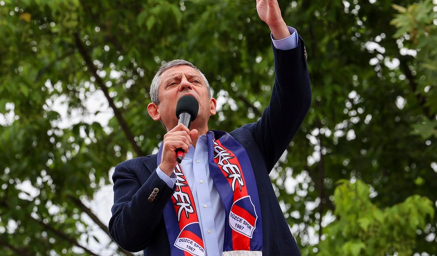 CHP Genel Başkanı Özel, partisinin Düzce mitinginde konuştu