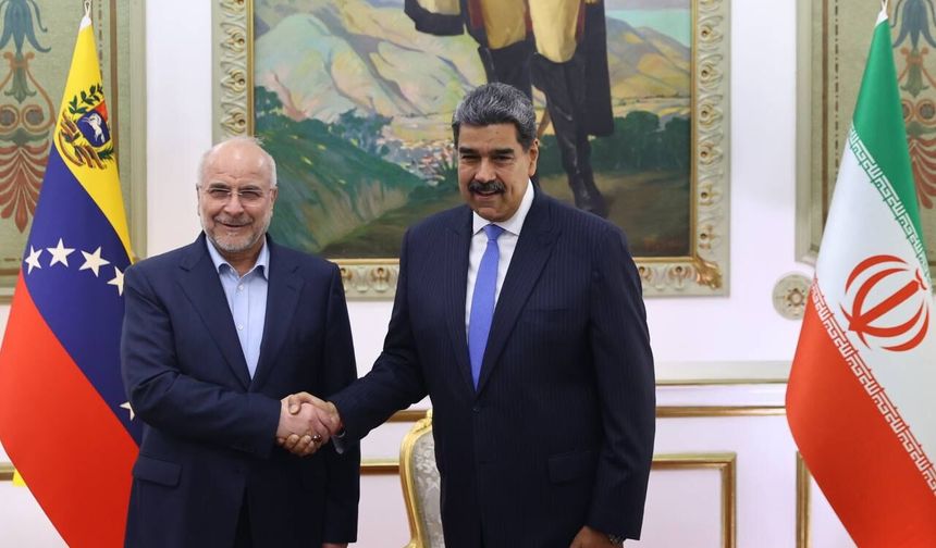 Venezuela Devlet Başkanı Maduro, İran Meclis Başkanı Kalibaf ile bir araya geldi