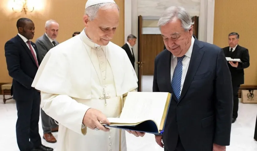 Papa 14. Leo, BM Genel Sekreteri Guterres ile görüştü