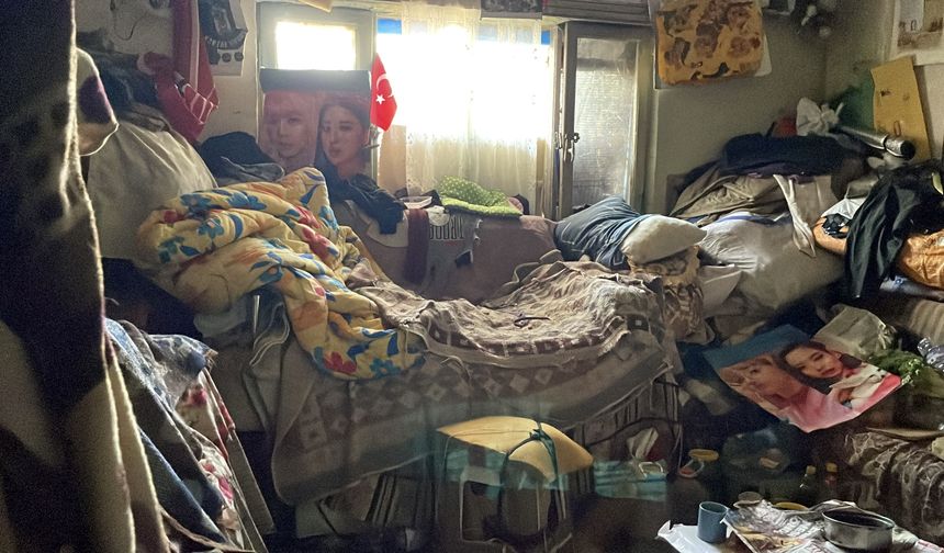 Çöp evden 4 kamyon çöp, 12 kedi ile 3 kaplumbağa çıktı