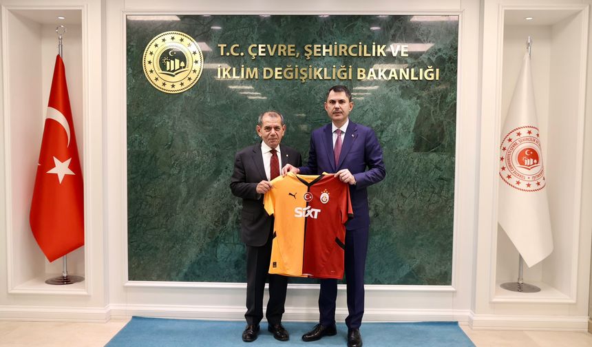 Bakan Kurum, Galatasaray Kulübü Başkanı Özbek ile görüştü