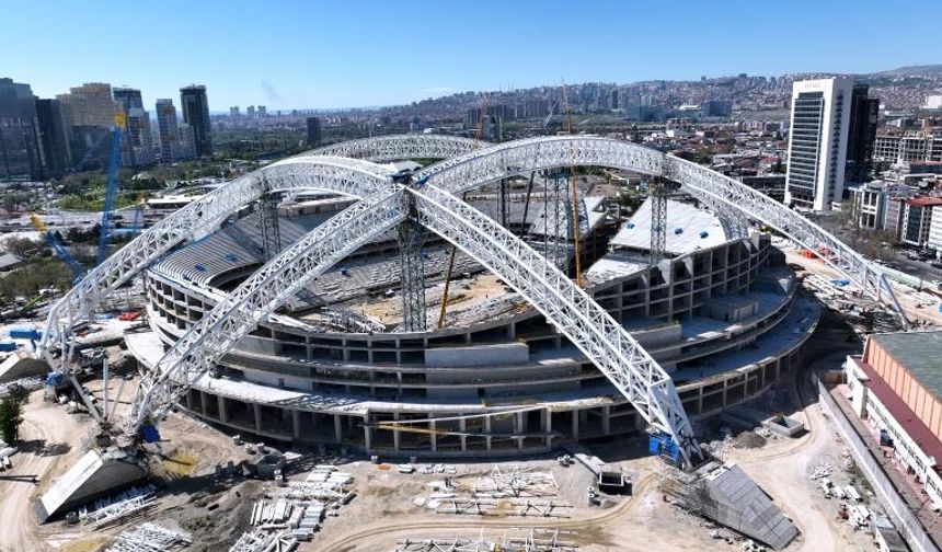 Başkentin yeni stadyumu hızla yükseliyor