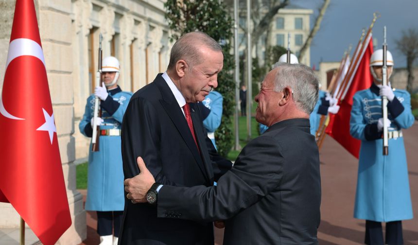 Cumhurbaşkanı Erdoğan, Ürdün Kralı 2. Abdullah’ı karşıladı