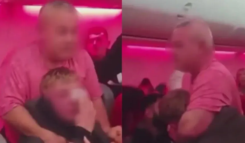 Antalya'dan kalkan uçaktaki kavga kamerada: 2 yolcuya ömür boyu yasak