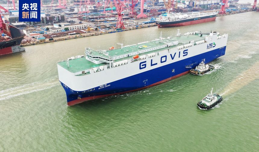 Çin’in ilk 10 bin araç kapasiteli Ro-Ro gemisi deniz testine çıktı